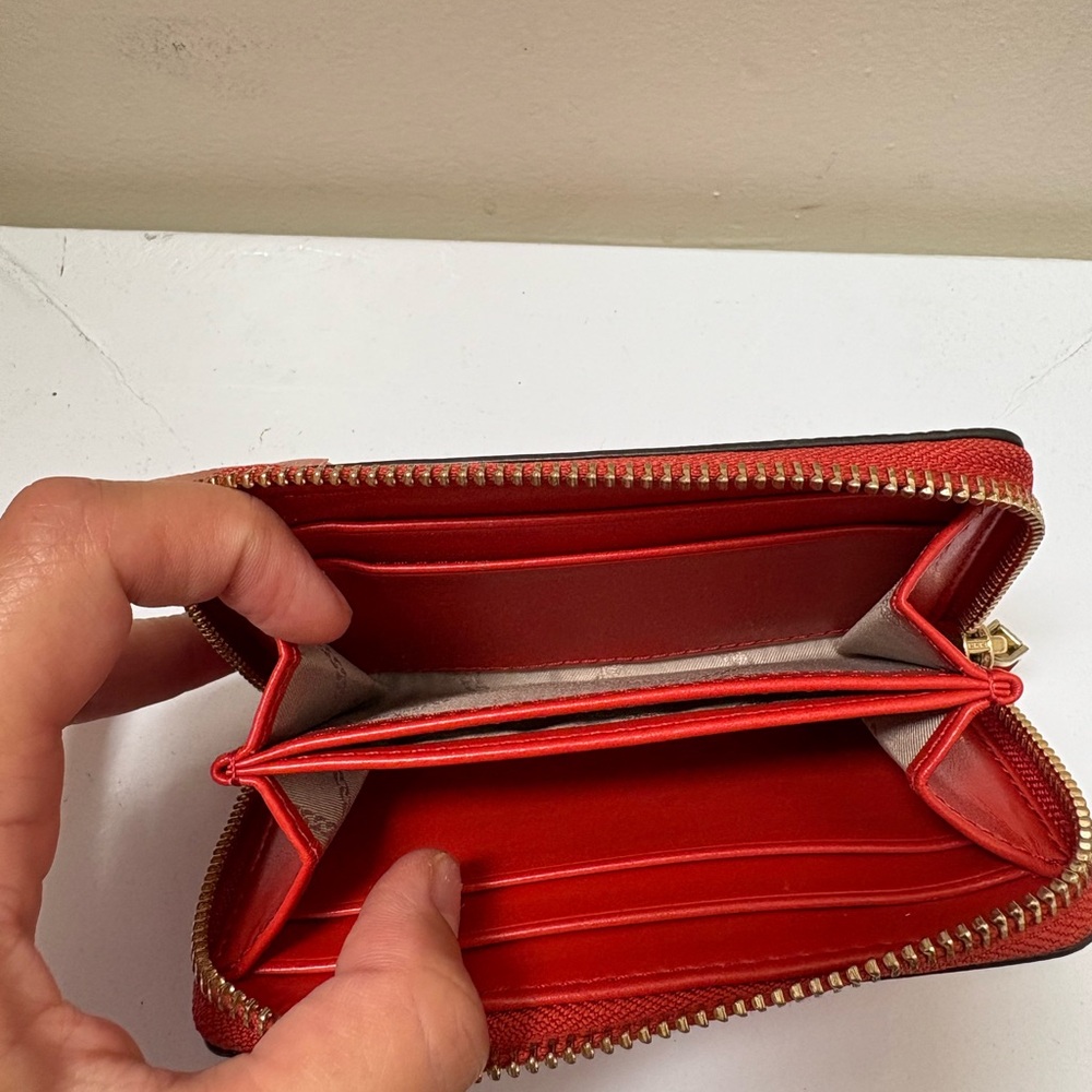 Michael Kors Vibrant Red Textured Wallet - Picture 6 of 7